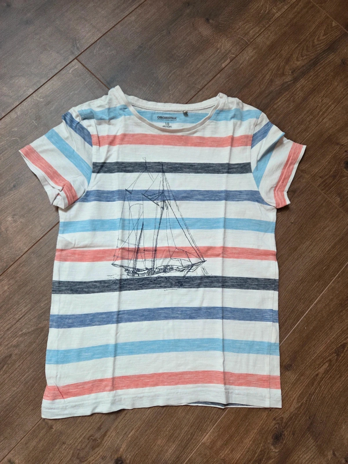Bermuda van katoen en gestreept t-shirt voor kinderen van 10 jaar – photo 5